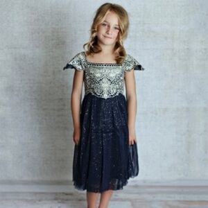 Gorgeous Blue & Gold Dress